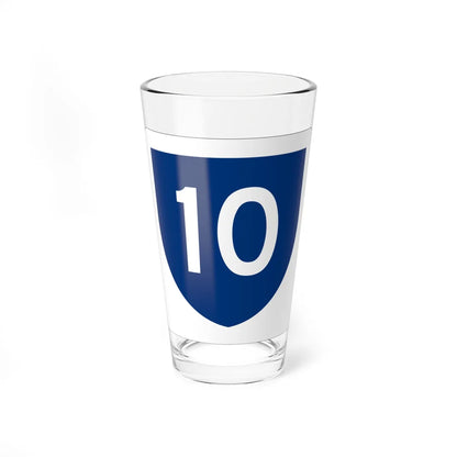 PR primary 10 (Puerto Rico) (Road Sign) Pint Glass 16oz 16oz - Go Mug Yourself