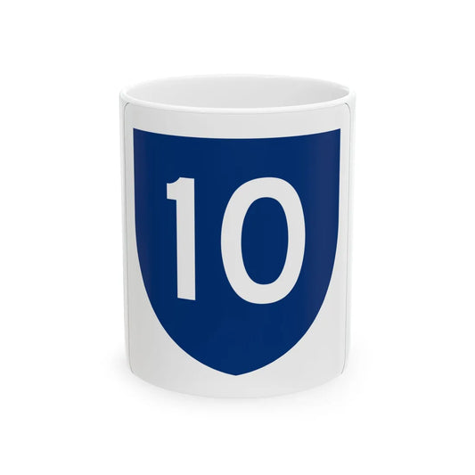 PR primary 10 (Puerto Rico) (Road Sign) White Coffee Mug 11oz - Go Mug Yourself
