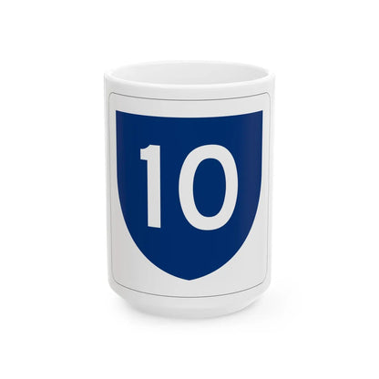 PR primary 10 (Puerto Rico) (Road Sign) White Coffee Mug 15oz - Go Mug Yourself