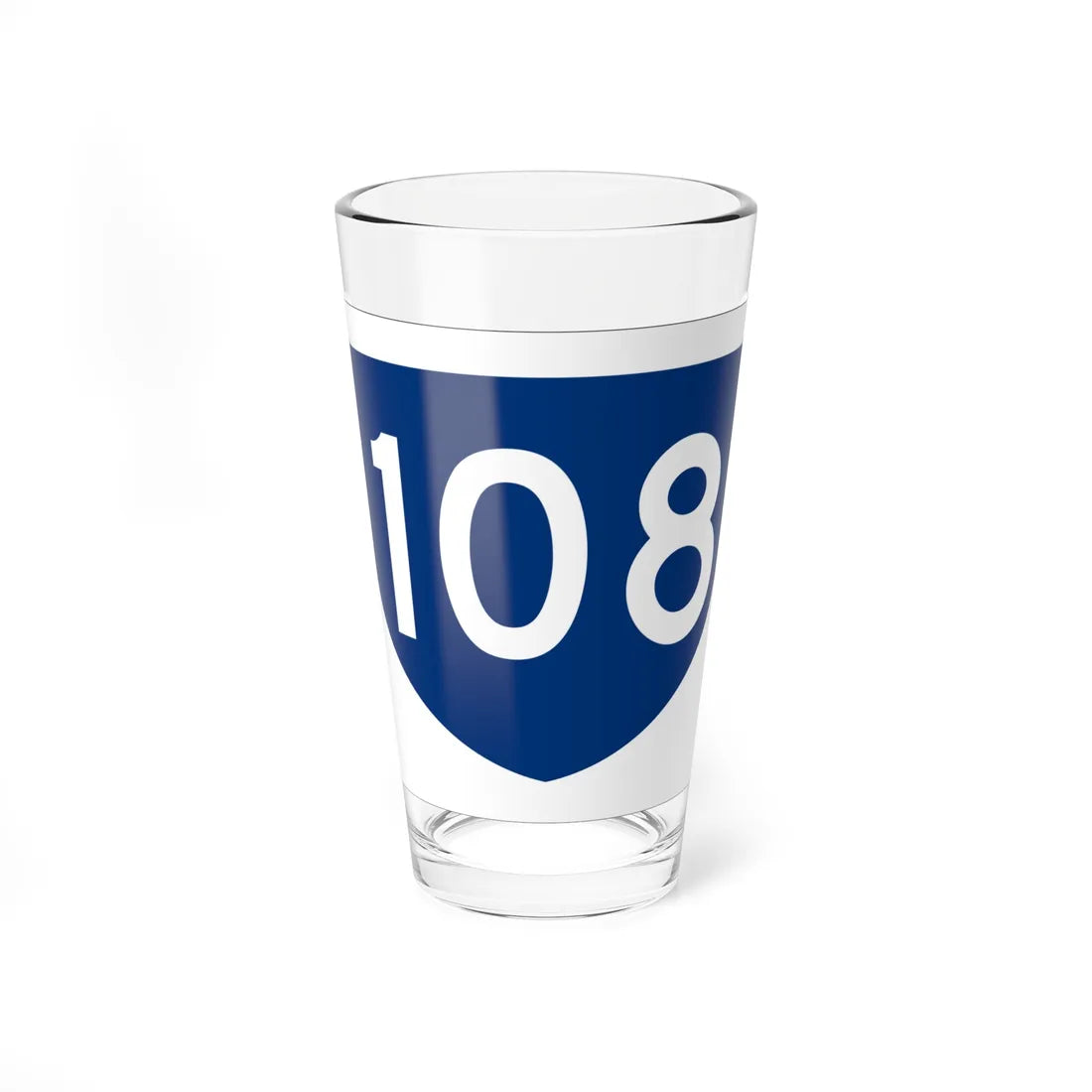 PR primary 108 (Puerto Rico) (Road Sign) Pint Glass 16oz 16oz - Go Mug Yourself