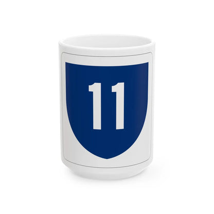 PR primary 11 (Puerto Rico) (Road Sign) White Coffee Mug 15oz - Go Mug Yourself