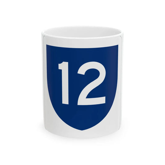 PR primary 12 (Puerto Rico) (Road Sign) White Coffee Mug 11oz - Go Mug Yourself