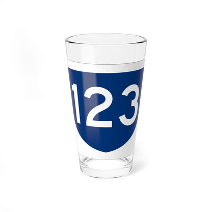 PR primary 123 (Puerto Rico) (Road Sign) Pint Glass 16oz 16oz - Go Mug Yourself