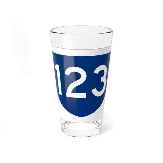 PR primary 123 (Puerto Rico) (Road Sign) Pint Glass 16oz 16oz - Go Mug Yourself