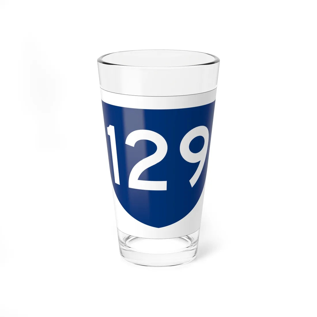 PR primary 129 (Puerto Rico) (Road Sign) Pint Glass 16oz 16oz - Go Mug Yourself