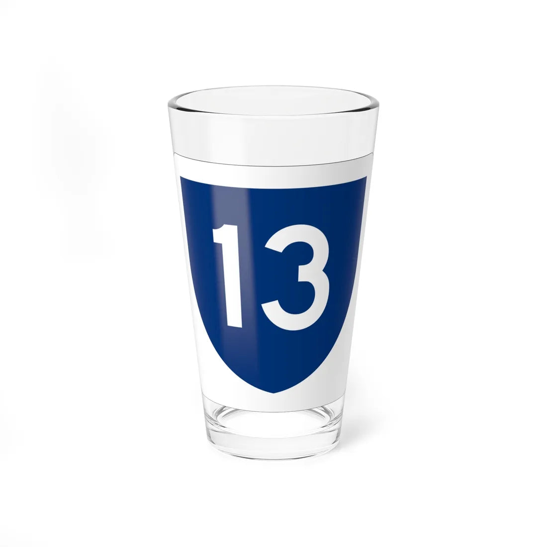 PR primary 13 (Puerto Rico) (Road Sign) Pint Glass 16oz 16oz - Go Mug Yourself