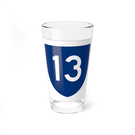 PR primary 13 (Puerto Rico) (Road Sign) Pint Glass 16oz 16oz - Go Mug Yourself