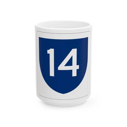 PR primary 14 (Puerto Rico) (Road Sign) White Coffee Mug 15oz - Go Mug Yourself