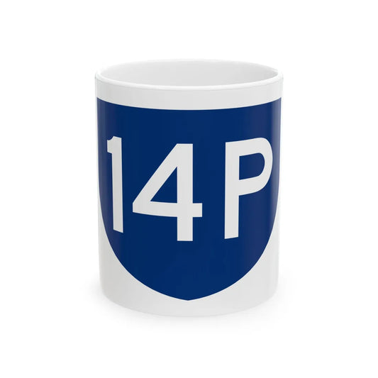 PR primary 14P (Puerto Rico) (Road Sign) White Coffee Mug 11oz - Go Mug Yourself