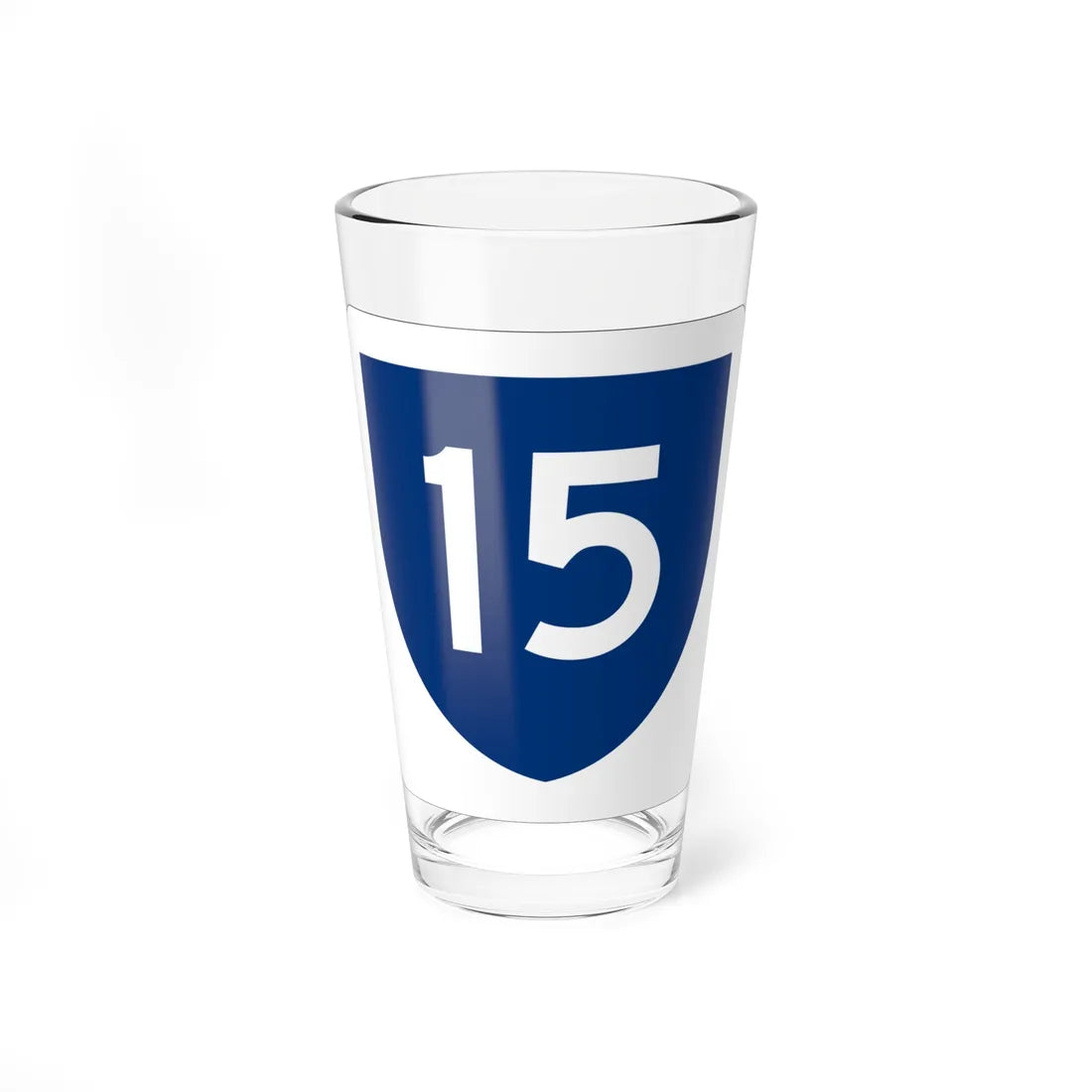 PR primary 15 (Puerto Rico) (Road Sign) Pint Glass 16oz 16oz - Go Mug Yourself