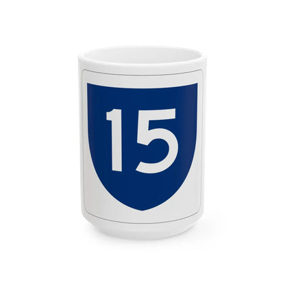 PR primary 15 (Puerto Rico) (Road Sign) White Coffee Mug 15oz - Go Mug Yourself