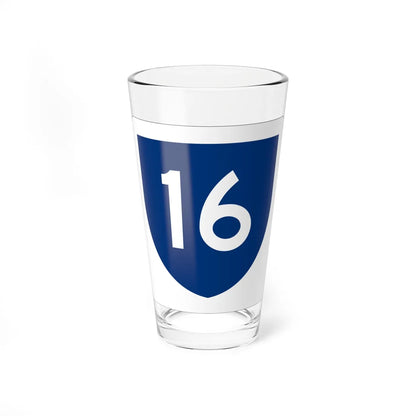 PR primary 16 (Puerto Rico) (Road Sign) Pint Glass 16oz 16oz - Go Mug Yourself