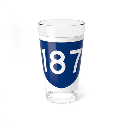 PR primary 187 (Puerto Rico) (Road Sign) Pint Glass 16oz 16oz - Go Mug Yourself
