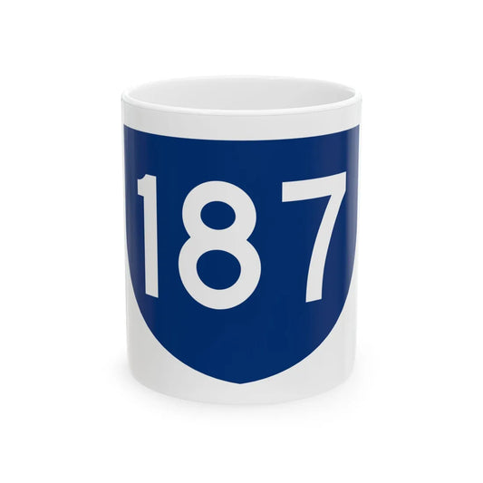 PR primary 187 (Puerto Rico) (Road Sign) White Coffee Mug 11oz - Go Mug Yourself