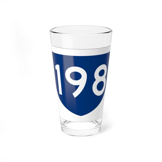 PR primary 198 (Puerto Rico) (Road Sign) Pint Glass 16oz 16oz - Go Mug Yourself
