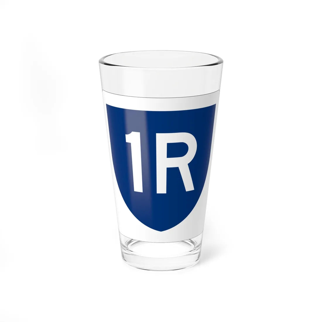 PR primary 1R (Puerto Rico) (Road Sign) Pint Glass 16oz 16oz - Go Mug Yourself