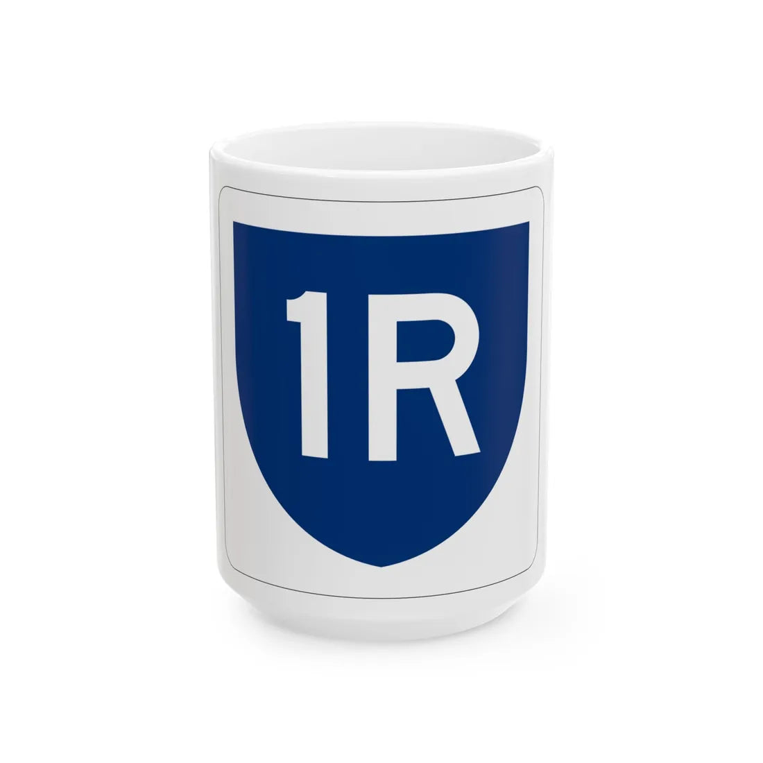 PR primary 1R (Puerto Rico) (Road Sign) White Coffee Mug 15oz - Go Mug Yourself