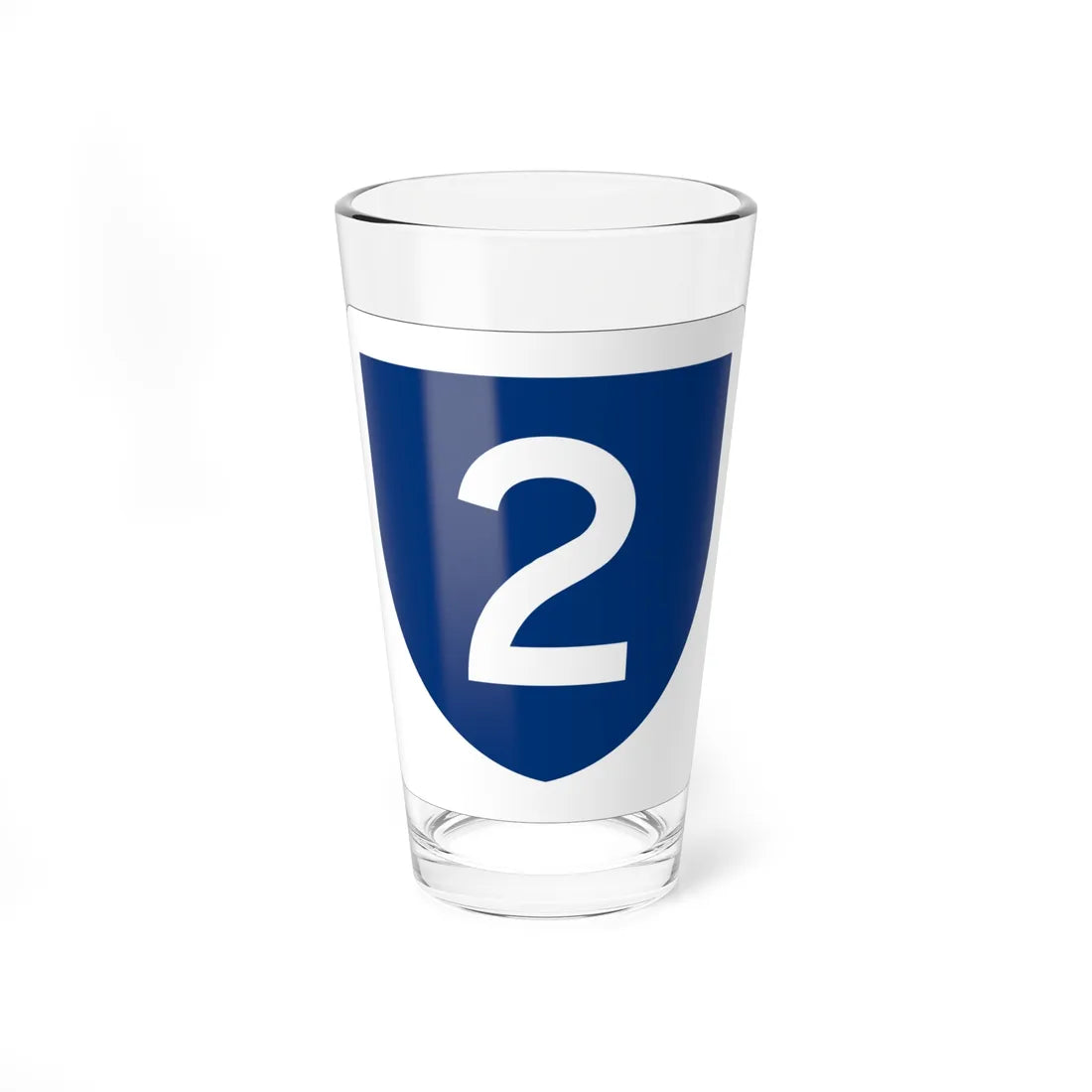 PR primary 2 (Puerto Rico) (Road Sign) Pint Glass 16oz 16oz - Go Mug Yourself