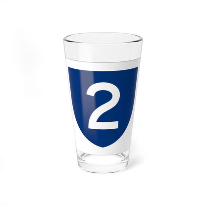 PR primary 2 (Puerto Rico) (Road Sign) Pint Glass 16oz 16oz - Go Mug Yourself