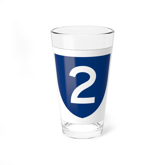 PR primary 2 (Puerto Rico) (Road Sign) Pint Glass 16oz 16oz - Go Mug Yourself
