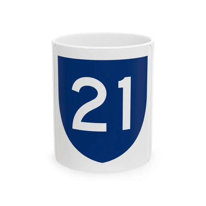 PR primary 21 (Puerto Rico) (Road Sign) White Coffee Mug 11oz - Go Mug Yourself