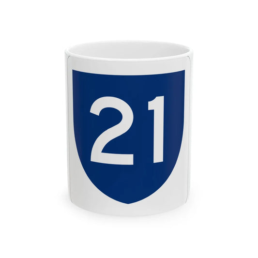 PR primary 21 (Puerto Rico) (Road Sign) White Coffee Mug 11oz - Go Mug Yourself