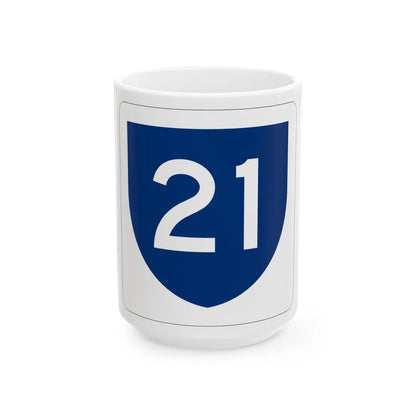 PR primary 21 (Puerto Rico) (Road Sign) White Coffee Mug 15oz - Go Mug Yourself