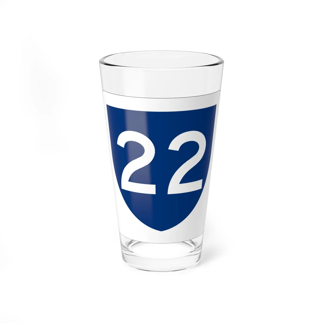 PR primary 22 (Puerto Rico) (Road Sign) Pint Glass 16oz 16oz - Go Mug Yourself