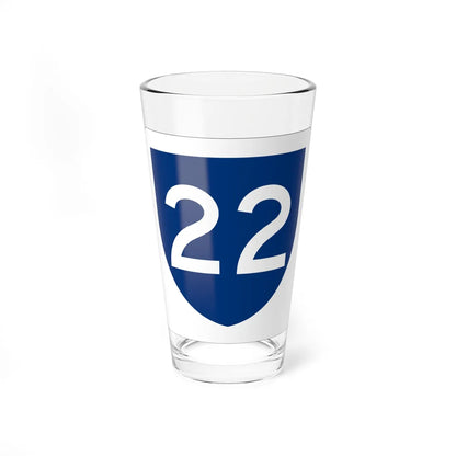 PR primary 22 (Puerto Rico) (Road Sign) Pint Glass 16oz 16oz - Go Mug Yourself