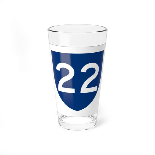 PR primary 22 (Puerto Rico) (Road Sign) Pint Glass 16oz 16oz - Go Mug Yourself