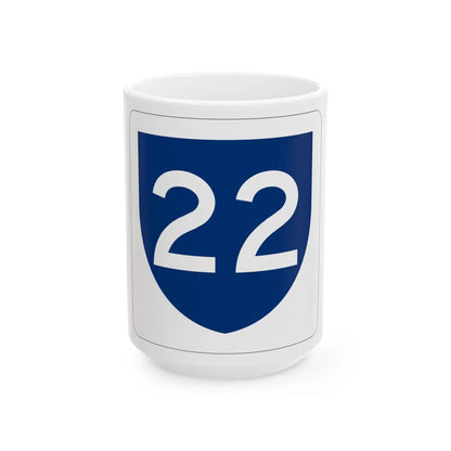 PR primary 22 (Puerto Rico) (Road Sign) White Coffee Mug 15oz - Go Mug Yourself