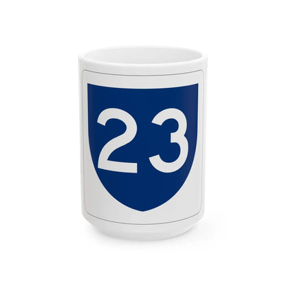 PR primary 23 (Puerto Rico) (Road Sign) White Coffee Mug 15oz - Go Mug Yourself