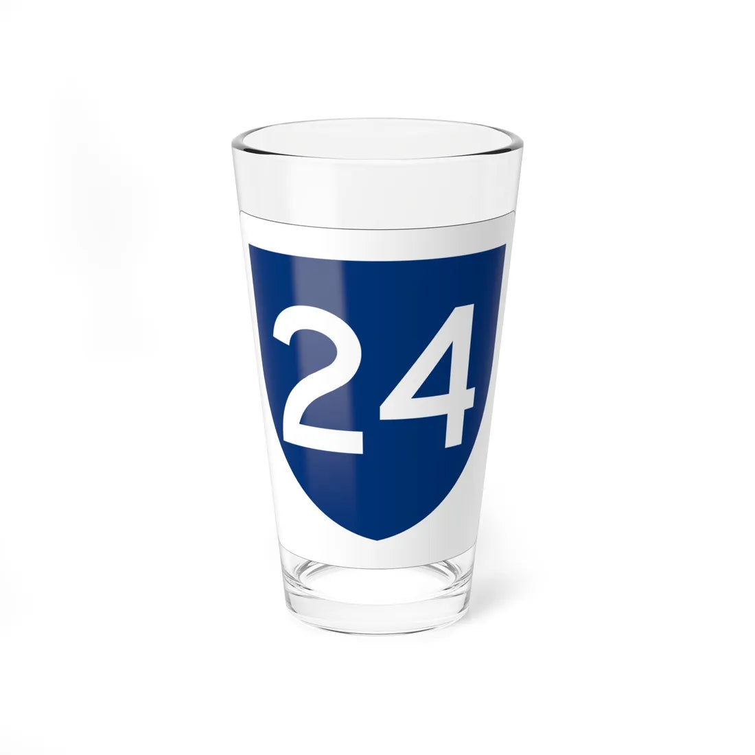 PR primary 24 (Puerto Rico) (Road Sign) Pint Glass 16oz 16oz - Go Mug Yourself