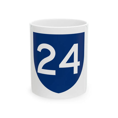 PR primary 24 (Puerto Rico) (Road Sign) White Coffee Mug 11oz - Go Mug Yourself