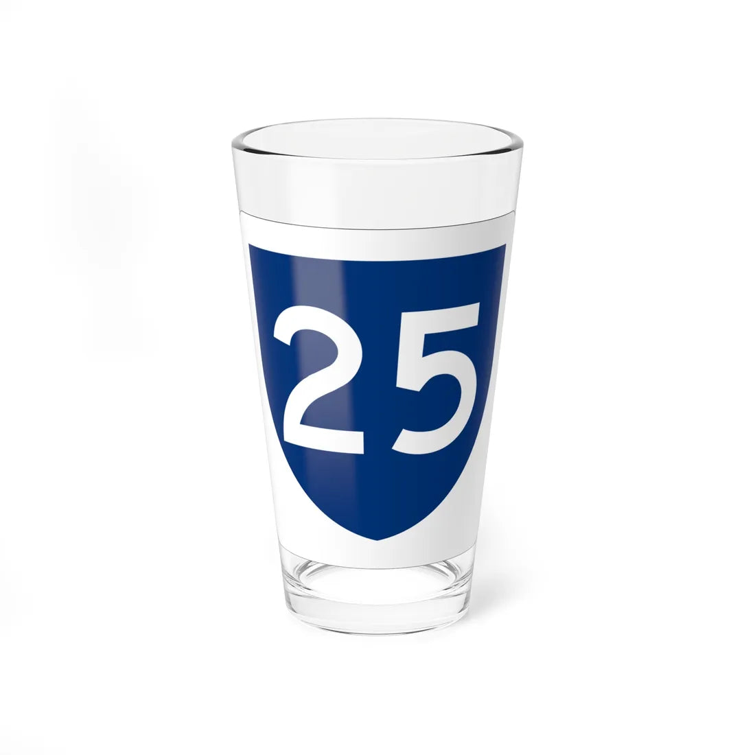 PR primary 25 (Puerto Rico) (Road Sign) Pint Glass 16oz 16oz - Go Mug Yourself