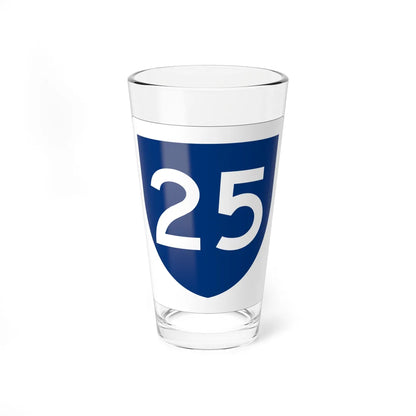 PR primary 25 (Puerto Rico) (Road Sign) Pint Glass 16oz 16oz - Go Mug Yourself