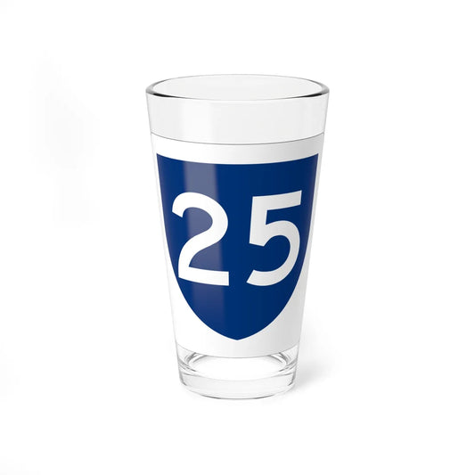 PR primary 25 (Puerto Rico) (Road Sign) Pint Glass 16oz 16oz - Go Mug Yourself