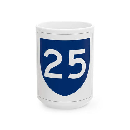 PR primary 25 (Puerto Rico) (Road Sign) White Coffee Mug 15oz - Go Mug Yourself
