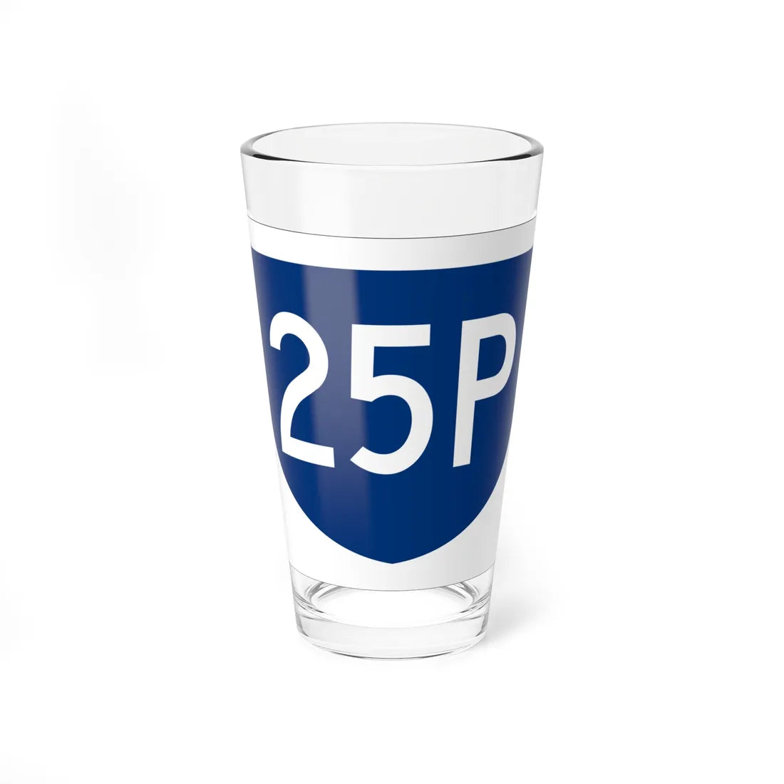 PR primary 25P (Puerto Rico) (Road Sign) Pint Glass 16oz 16oz - Go Mug Yourself
