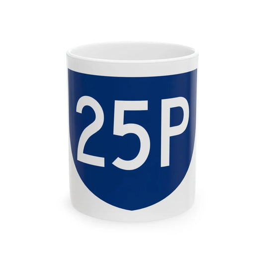 PR primary 25P (Puerto Rico) (Road Sign) White Coffee Mug 11oz - Go Mug Yourself