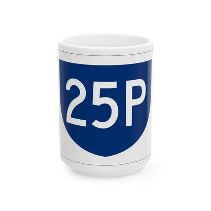 PR primary 25P (Puerto Rico) (Road Sign) White Coffee Mug 15oz - Go Mug Yourself