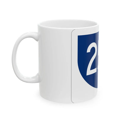 PR primary 25R (Puerto Rico) (Road Sign) White Coffee Mug - Go Mug Yourself
