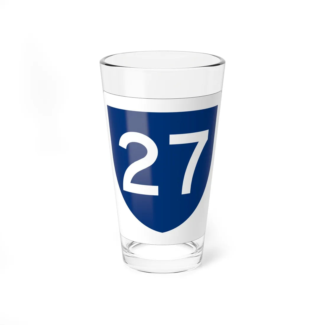 PR primary 27 (Puerto Rico) (Road Sign) Pint Glass 16oz 16oz - Go Mug Yourself