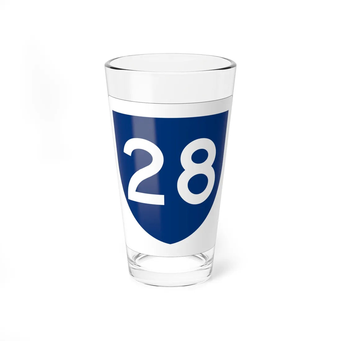 PR primary 28 (Puerto Rico) (Road Sign) Pint Glass 16oz 16oz - Go Mug Yourself