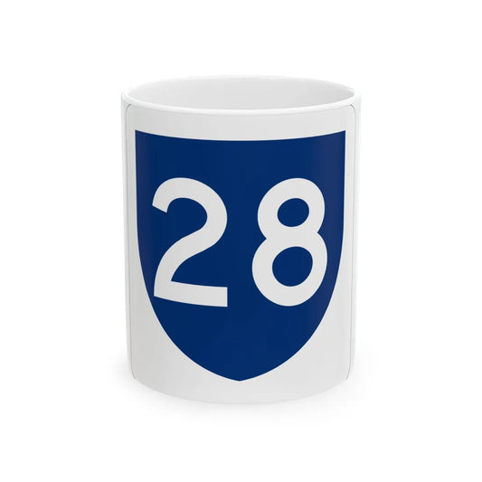PR primary 28 (Puerto Rico) (Road Sign) White Coffee Mug 11oz - Go Mug Yourself