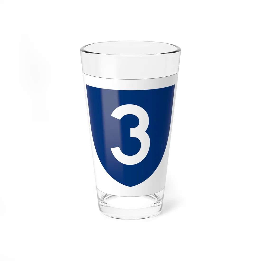 PR primary 3 (Puerto Rico) (Road Sign) Pint Glass 16oz 16oz - Go Mug Yourself