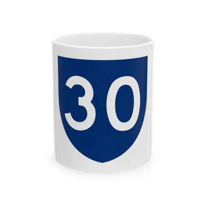 PR primary 30 (Puerto Rico) (Road Sign) White Coffee Mug 11oz - Go Mug Yourself