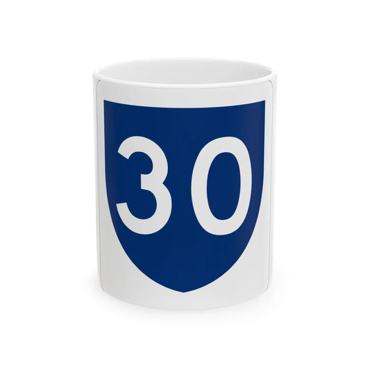 PR primary 30 (Puerto Rico) (Road Sign) White Coffee Mug 11oz - Go Mug Yourself