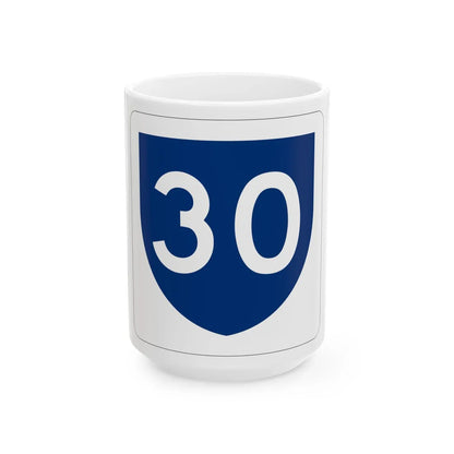 PR primary 30 (Puerto Rico) (Road Sign) White Coffee Mug 15oz - Go Mug Yourself