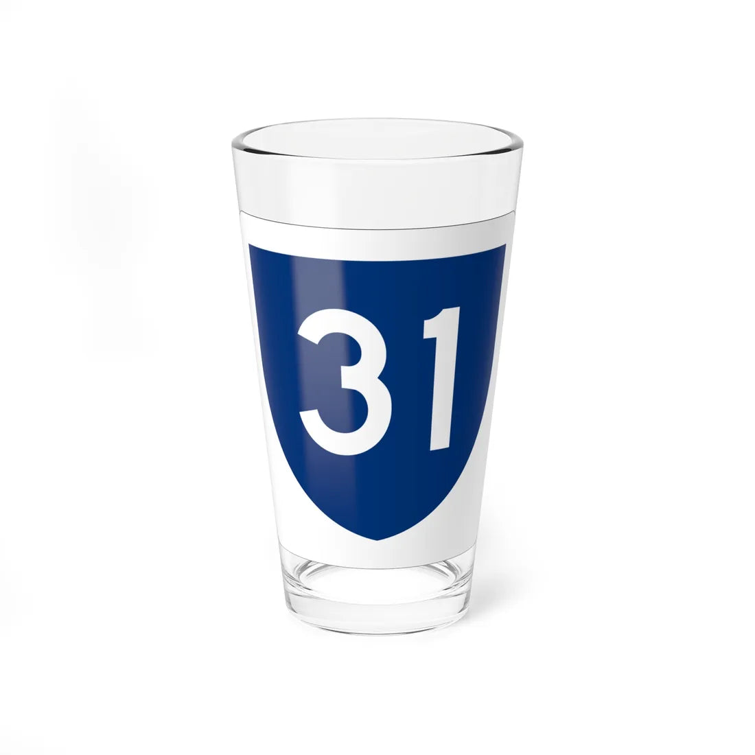 PR primary 31 (Puerto Rico) (Road Sign) Pint Glass 16oz 16oz - Go Mug Yourself